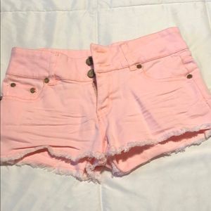 Hot pink shorts